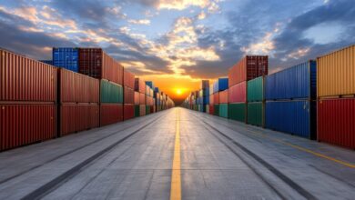 Vecteezy a long road with many containers in the middle of it 72912038 scaled.jpeg
