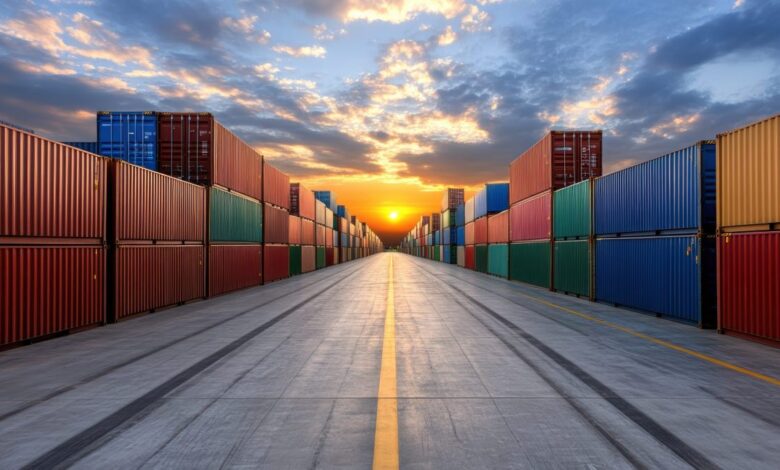Vecteezy a long road with many containers in the middle of it 72912038 scaled.jpeg