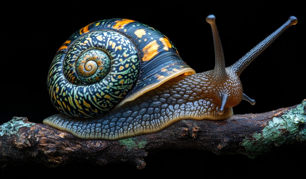 Vecteezy a large colorful snail is on a branch the snail is brown 49857711 scaled.jpg