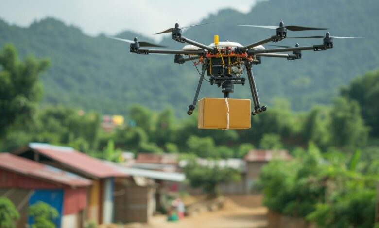 Vecteezy ai generated a drone delivering essential supplies to remote 38814628 scaled.jpeg